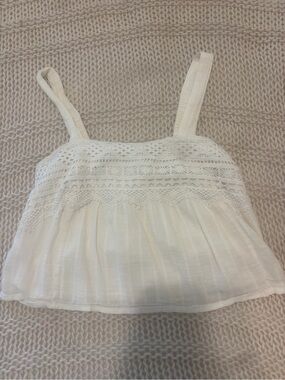 Japna White Lace-Trim Camisole